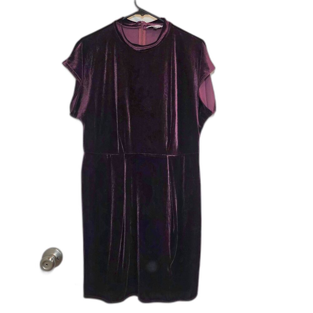 Closet London Red Burgundy Velvet Dress Womens Sz 12 Whimsigoth Dark Femme